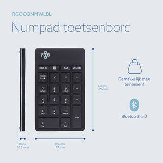 R-Go Numpad Break Ergonomisch Toetsenbord-Toetsenborden-R-GO TOOLS-Buro International